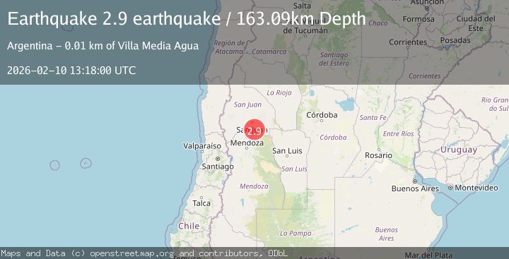Map of San Juan, Argentina