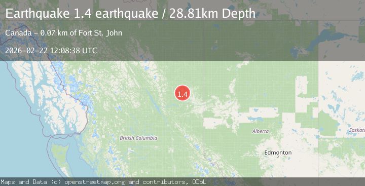 Map of British Columbia, Canada