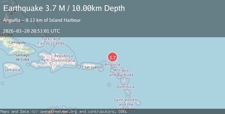 Map of Anguilla region, Leeward Islands