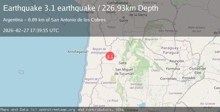Map of Salta, Argentina