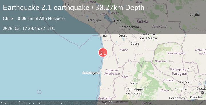Map of Tarapaca, Chile