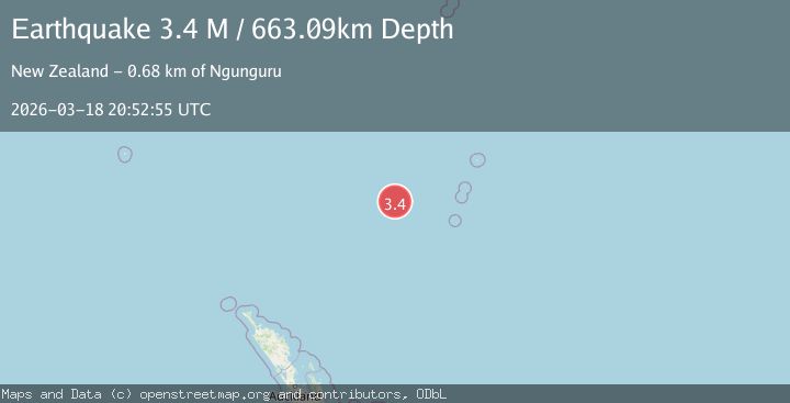 Map of Kermadec Islands region