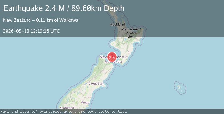 Map of Cook Strait, New Zealand