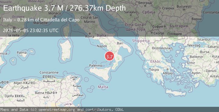 Map of southern Italy