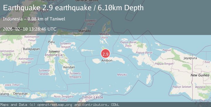 Map of Ceram Sea, Indonesia