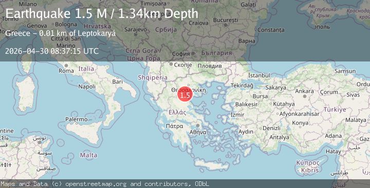 Map of Near the coast of Greece