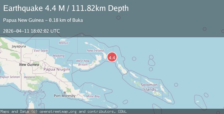 Map of New Ireland region, Papua New Guinea