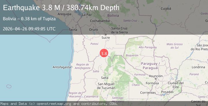 Map of Potosi, Bolivia