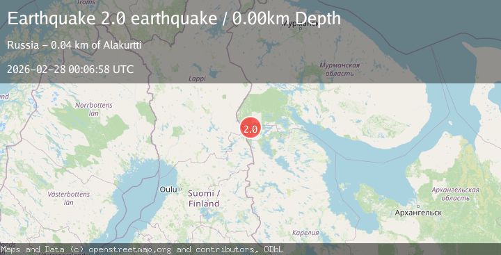 Map of Finland-Russia border region