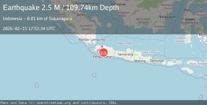 Map of Java, Indonesia