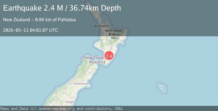 Map of Tararua District, New Zealand
