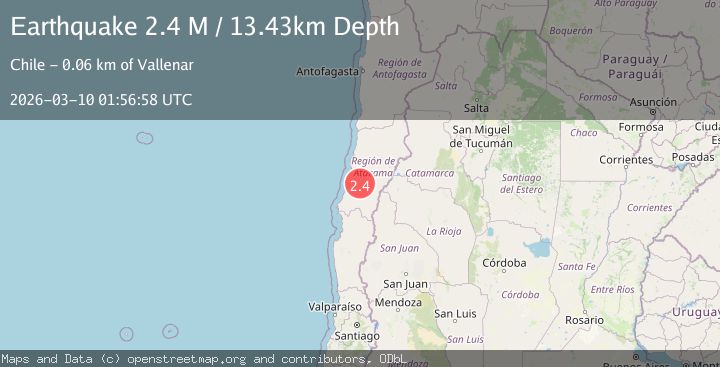 Map of Atacama, Chile