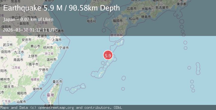 Map of Ryukyu Islands, Japan