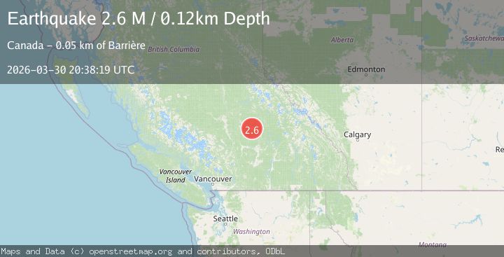 Map of British Columbia, Canada