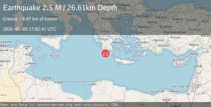 Map of Offshore southern Greece