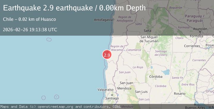 Map of offshore Atacama, Chile