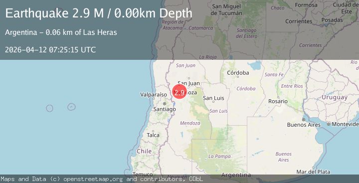 Map of Mendoza, Argentina