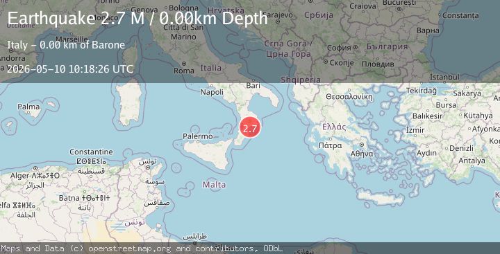 Map of southern Italy
