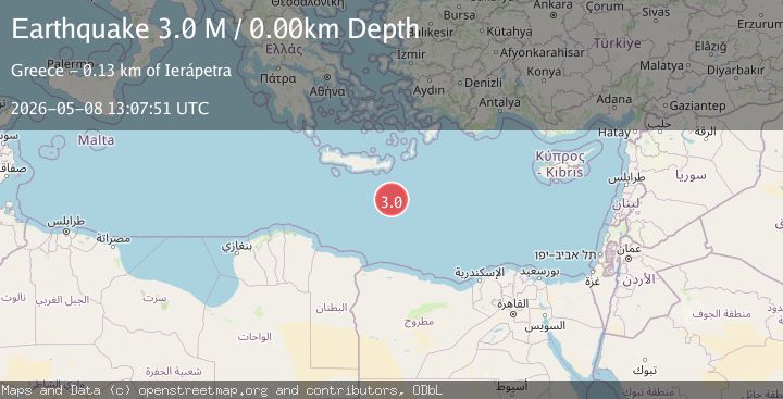 Map of eastern Mediterranean Sea