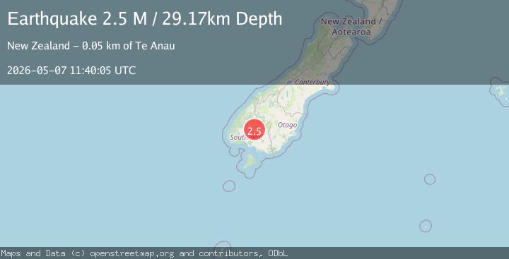 Map of Southland District, New Zealand