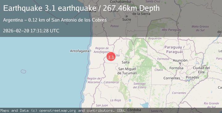 Map of Salta, Argentina