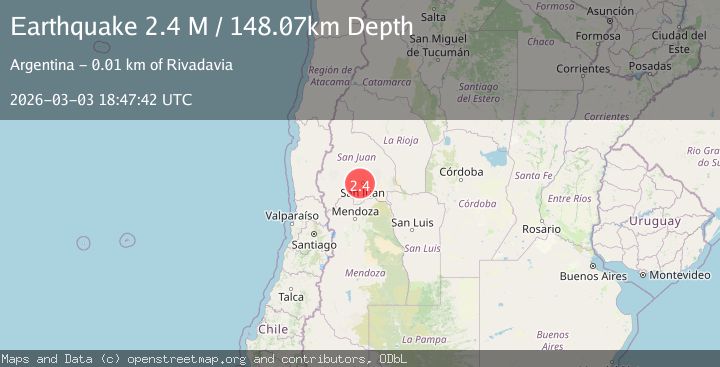 Map of San Juan, Argentina