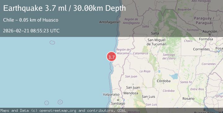 Map of offshore Atacama, Chile
