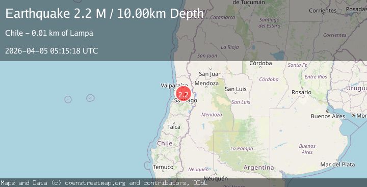 Map of Region Metropolitana, Chile