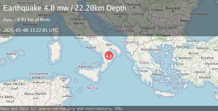 Map of southern Italy
