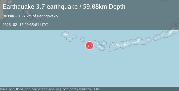 Map of Rat Islands, Aleutian Islands, Alaska