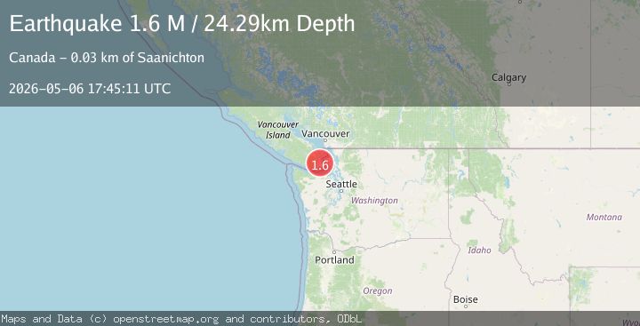 Map of Vancouver Island, Canada region