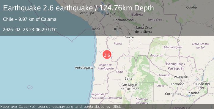 Map of Antofagasta, Chile