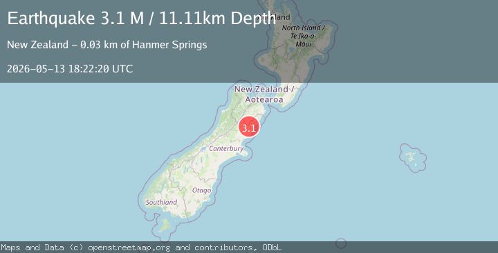 Map of Hurunui District, New Zealand