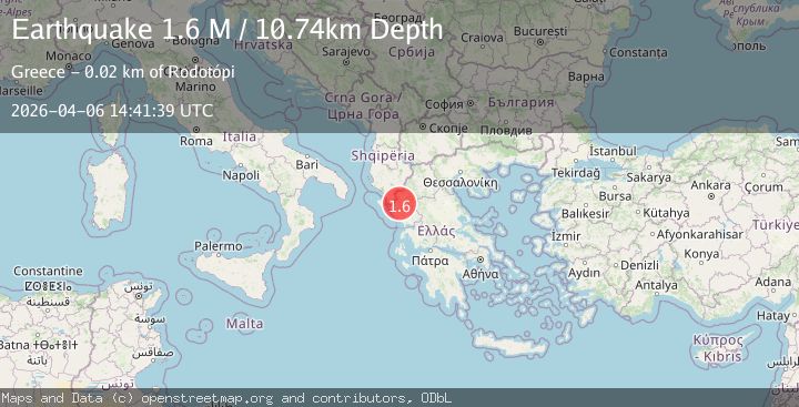 Map of Greece-Albania border region