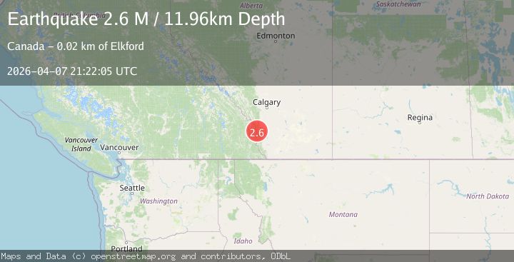 Map of Alberta, Canada