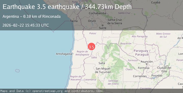 Map of Potosi, Bolivia