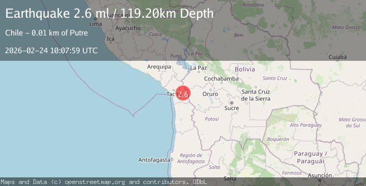 Map of Tarapaca, Chile