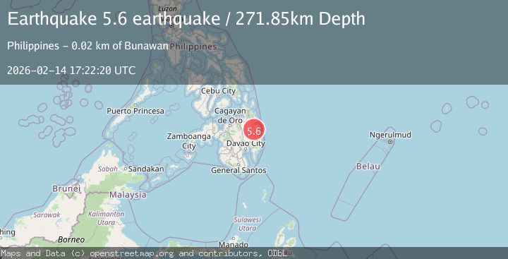 Map of Mindanao, Philippines