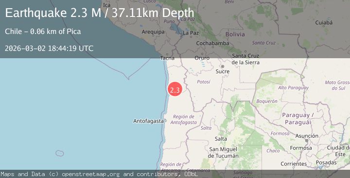 Map of Tarapaca, Chile