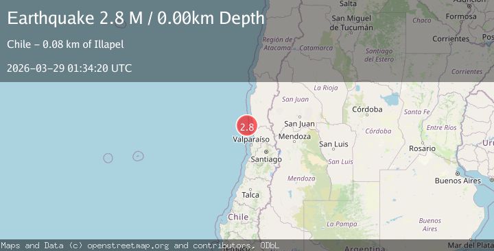 Map of offshore Coquimbo, Chile