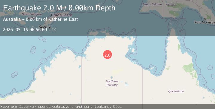 Map of Northern Territory, Australia