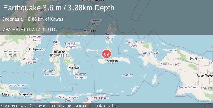 Map of Ceram Sea, Indonesia