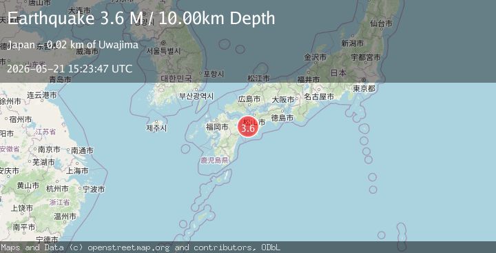 Map of Shikoku, Japan