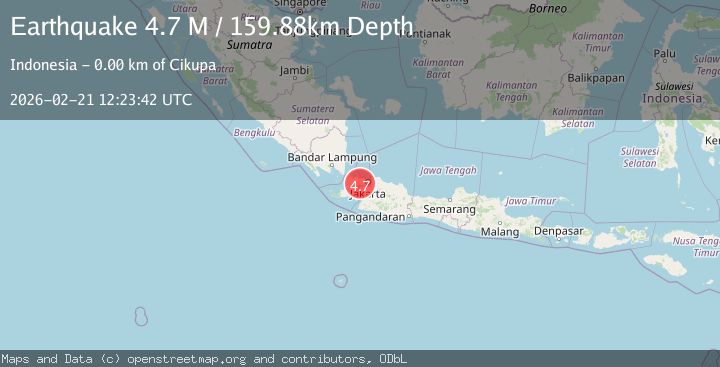 Map of Java, Indonesia