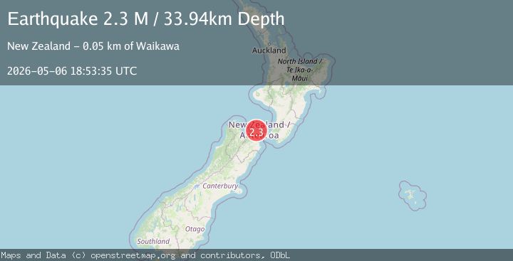 Map of Cook Strait, New Zealand