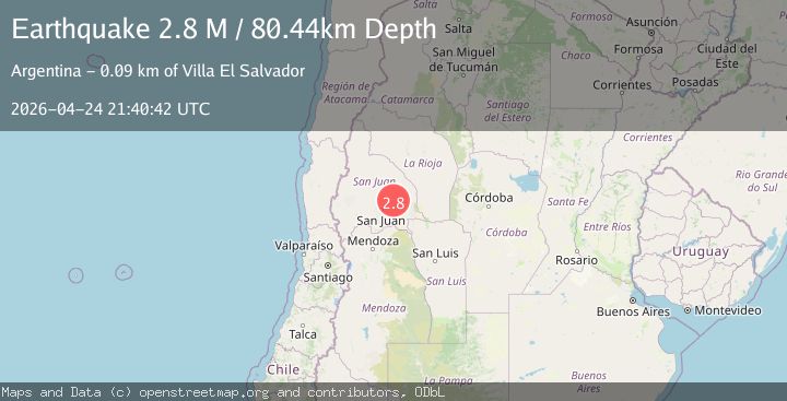 Map of San Juan, Argentina