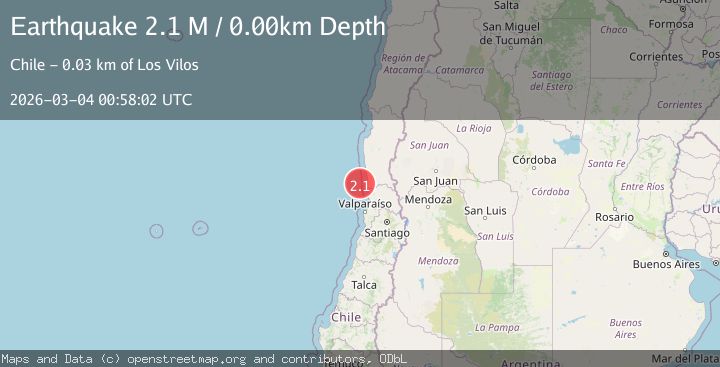 Map of offshore Coquimbo, Chile