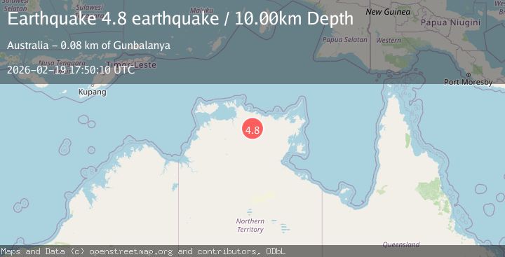 Map of Northern Territory, Australia