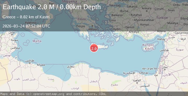 Map of Offshore Crete, Greece