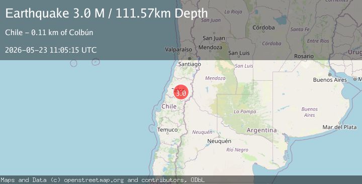 Map of Maule, Chile